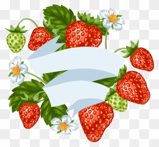 Tube Fruit, Fraise Png, Dessin - Strawberry Ribbon Png Clipart