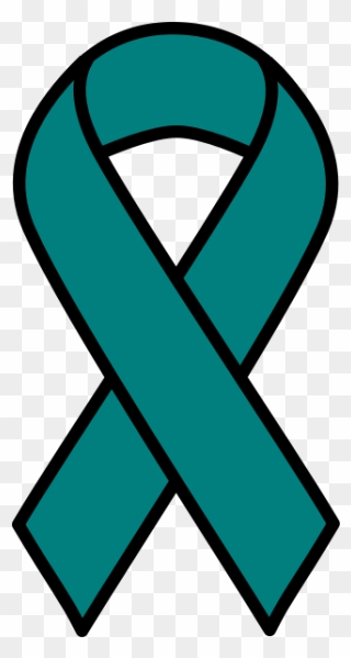 Ovarian Cancer Ribbon - Emerald Green Liver Cancer Ribbon Clipart