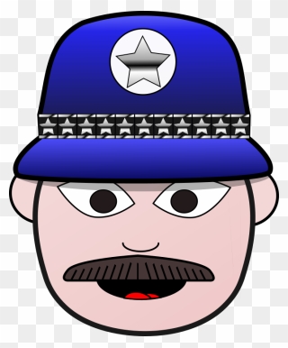 Police Man - Police Head Clip Art - Png Download