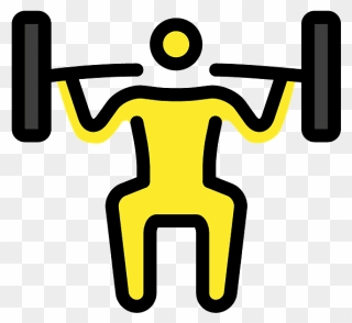 Person Lifting Weights Emoji Clipart - Weight Training - Png Download