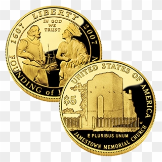 2007-w $5 Jamestown Commemorative Proof Gold Coin - Burapha University Clipart