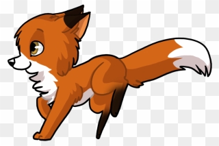 Cute - Baby - Fox - Anime - Transparent Cute Cartoon Fox Clipart