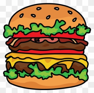 Burger You Will Want To Taste After You Draw It Using - Transparent Burger Png Cartoon Clipart