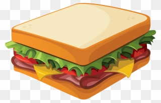 Burger Sandwich Clipart - Transparent Background Sandwich Clip Art - Png Download