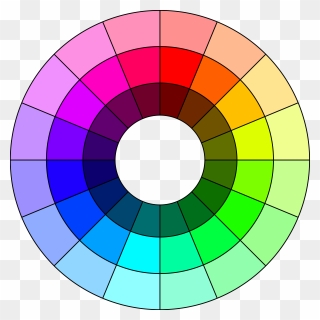 48 Colors Clip Arts - Color Wheel 48 Colors - Png Download