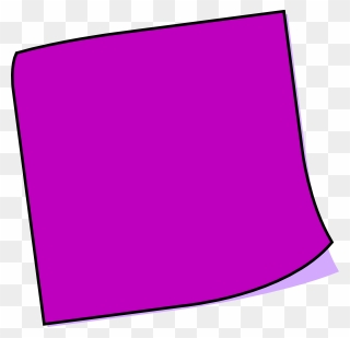 Purple Clipart Sticky Note - Purple Sticky Note Clipart - Png Download