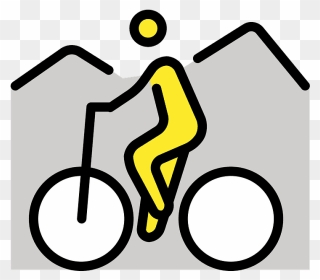 Person Mountain Biking Emoji Clipart - Clip Art - Png Download