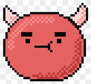 Devil Emoji Evil Devilemoji 😈 Kawaii Cute Pixel Pixels - Planet Pixel Art Png Clipart