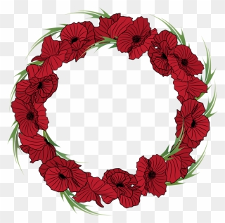 Red Flower Wreath Png Clipart