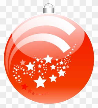 Christmas Decoration Clipart Ball Red - Png Download