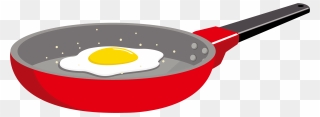 Fried Egg Omelette Frying Pan Kitchen - Frying Egg Clip Art - Png Download