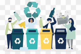 Sorting Garbage For Recycling Clipart