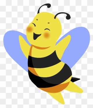 Bee Graphics - Bee Cheering Clipart