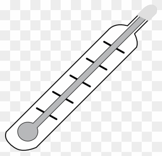 Clipart - Thermometer Hot - Outline - Hot Thermometer Clip Art Black And White - Png Download