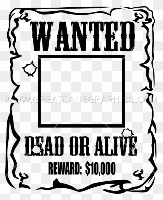 Wanted Production Ready Artwork - Wanted Poster Svg Clipart