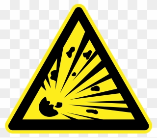 Explosion Symbol Sign High Warning Voltage Clipart - Explosion Sign - Png Download