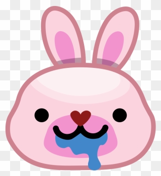Pink Bunny, Drooling Clipart , Png Download Transparent Png