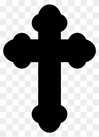 Serbian Orthodox Cross Black Clipart