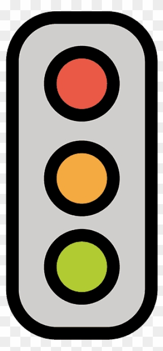 Vertical Traffic Light Emoji Clipart - Circle - Png Download