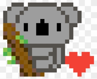 Koala Bear Pixel Art Clipart