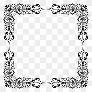 Transparent Wheat Clipart Black And White Border - Transparent Victorian Ornate Border - Png Download