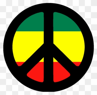 Bob Marley Peace Symbol , Png Download - Rasta Peace Sign Clipart