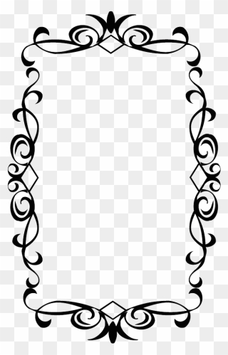Vintage Frame Png - Black And White Borders Png Clipart