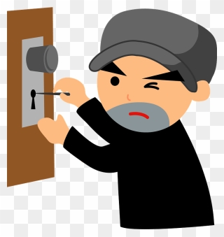 Picking Thief Criminal Clipart - 鍵 を 開ける イラスト - Png Download