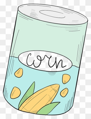 Canned Corn Clipart - Illustration - Png Download