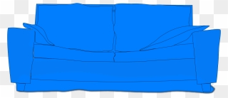 Blue Couch Clipart - Png Download