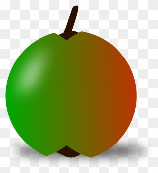 Red And Green Apple - Clip Art - Png Download