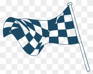 Badger Karting Kart Racing - Blue Checkered Flag Png Clipart
