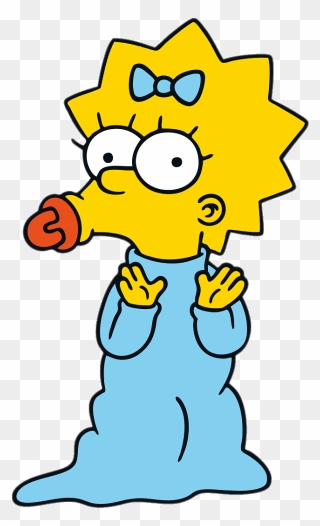 Maggie Simpson With Pacifier - Maggie Simpson Png Clipart
