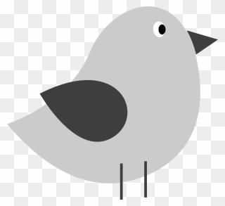 Simple Clipart Bird - Cartoon Bird Silhouette Png Transparent Png