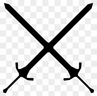 Angle,monochrome Photography,weapon - Crossed Sword Clipart Png Transparent Png