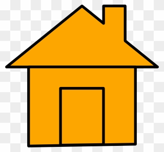 House Clipart Orange - Clip Art - Png Download