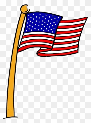 American Flag Pole Clipart - Png Download