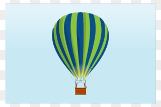 Stripy Balloon - Hot Air Balloon Clipart