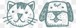 Cat Dog Icon Paw-destrian - Dog And Cat Icon Png Clipart