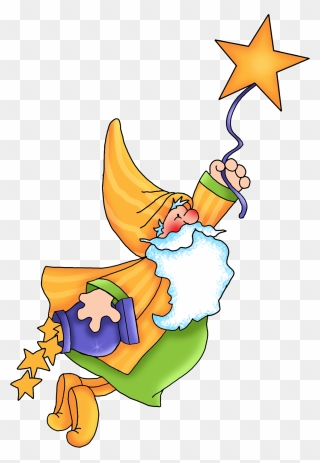 Wand Fairytale Clipart Cute Wizard Clipart - Png Download