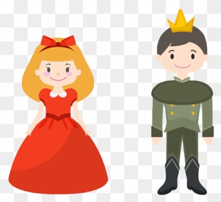 Clipart Frog Fairytale - Cartoon Prince And Princess - Png Download