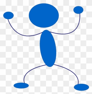 Blue Man Preparing To Punch Png Images - Yelling Stick Figure Png Clipart