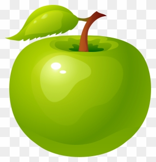 Granny Smith Apple Green - Manzana Pintada De Verde Clipart