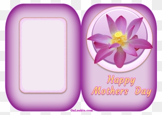 Happy Mothers Day Lilac Lotus Flower - Mother's Day Clipart