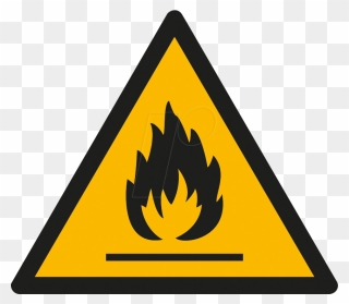 Warning Of Flammable Substances, - Flammable Sign Clipart