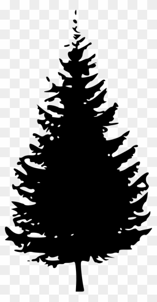 Tree Silhouettes - Pine Tree Black And White Clipart