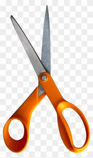 Orange Scissors Png Image Download - Scissors Transparent Background Clipart