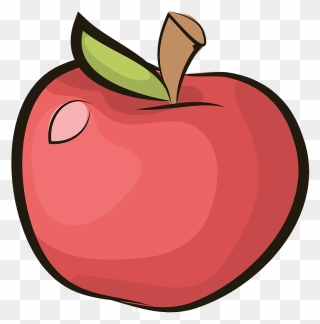 Red Apple With Leaf Clipart - Mcintosh - Png Download