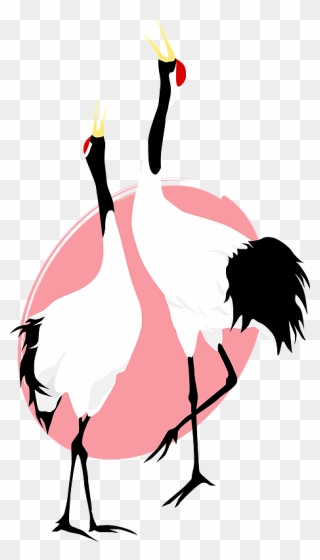 Red-crowned Cranes Clipart - Red-crowned Crane - Png Download