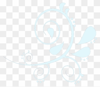 Blue Swirl Svg Clip Arts - Paisley Border Clip Art - Png Download